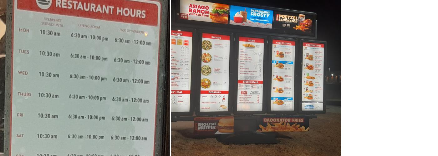 Wendy's Menu