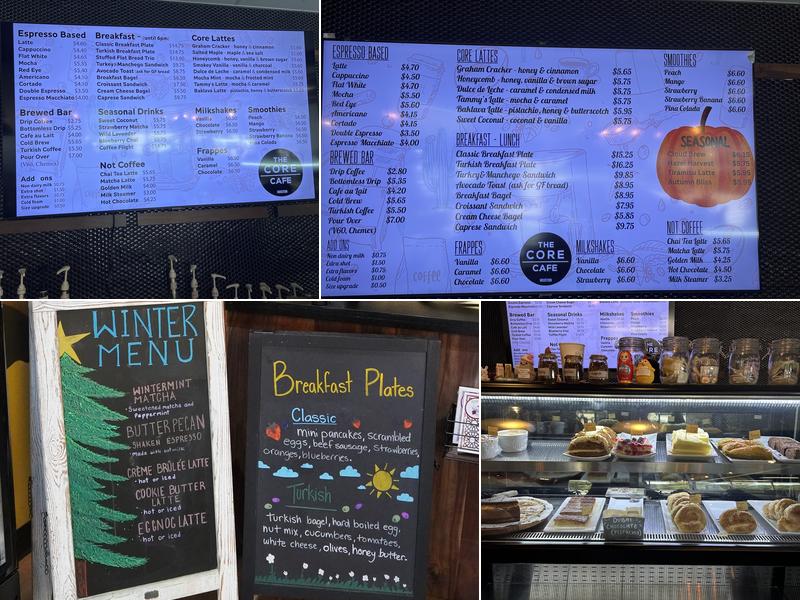 The Core Cafe Menu