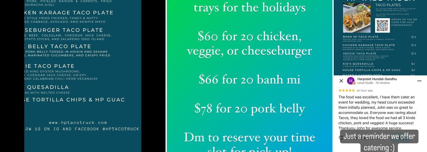 HP Taco Truck Menu