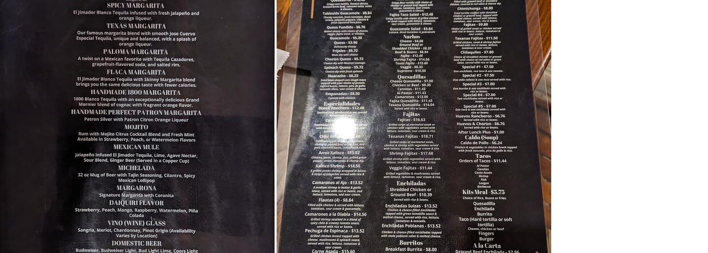 El Ximador Menu