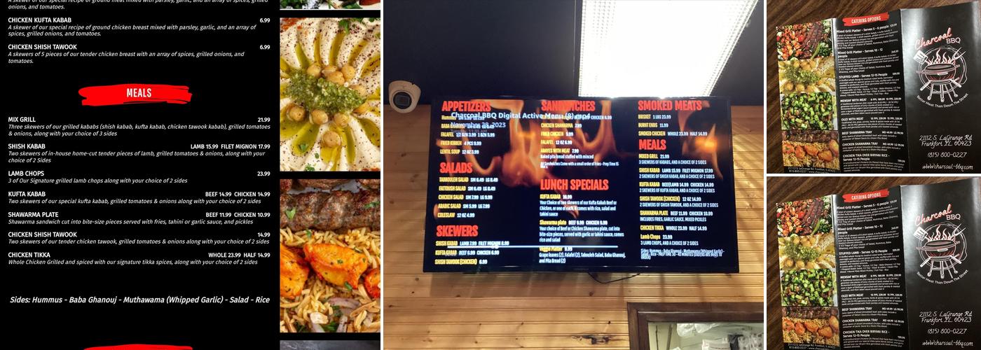 Charcoal BBQ Menu