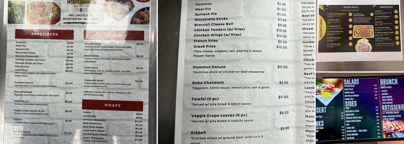 Golden House Grill Menu