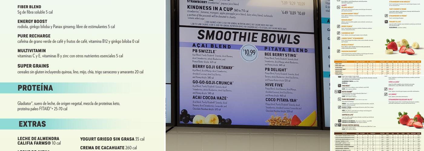 Smoothie King Menu