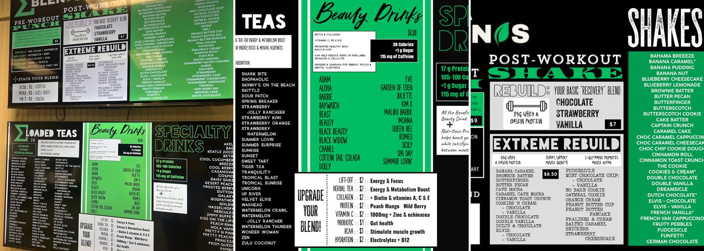 Sigma Blends Menu