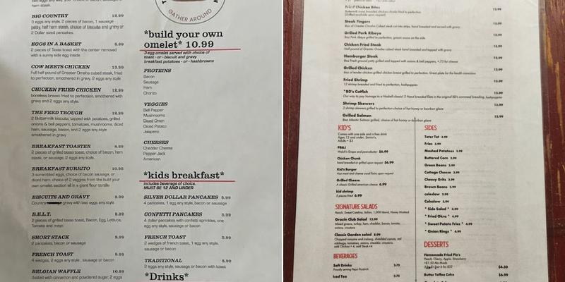 The Grazin Table On Franklin, LLC Menu