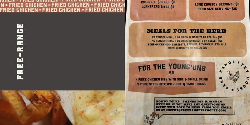 Free Range Fry House Menu