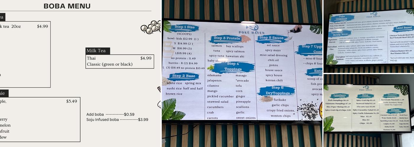 Poké Haven Menu