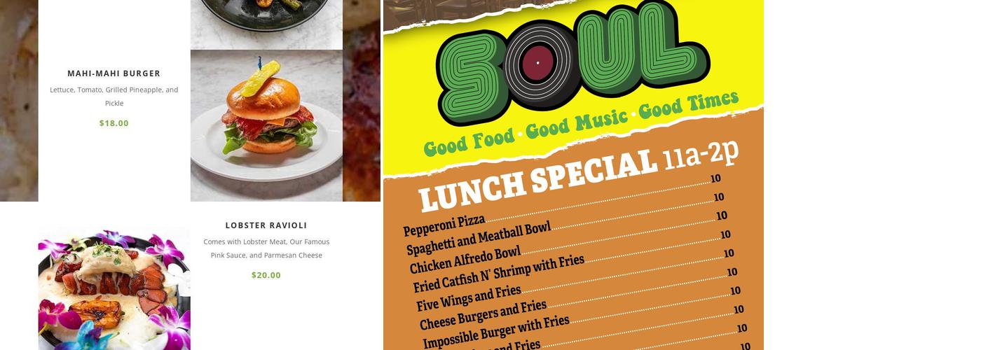 Soul Murfreesboro Menu