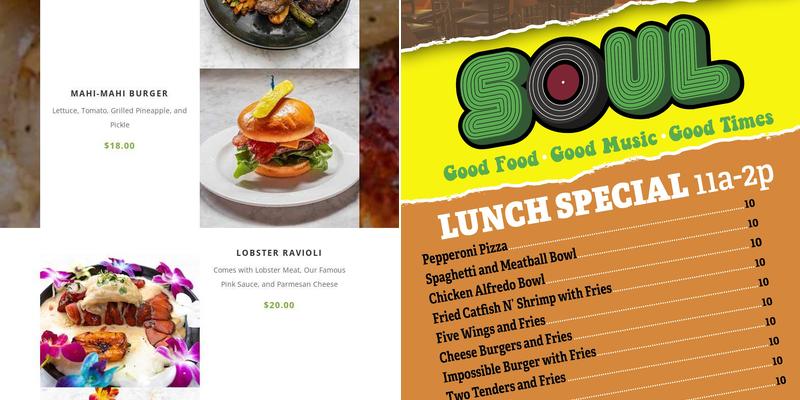 Soul Murfreesboro Menu