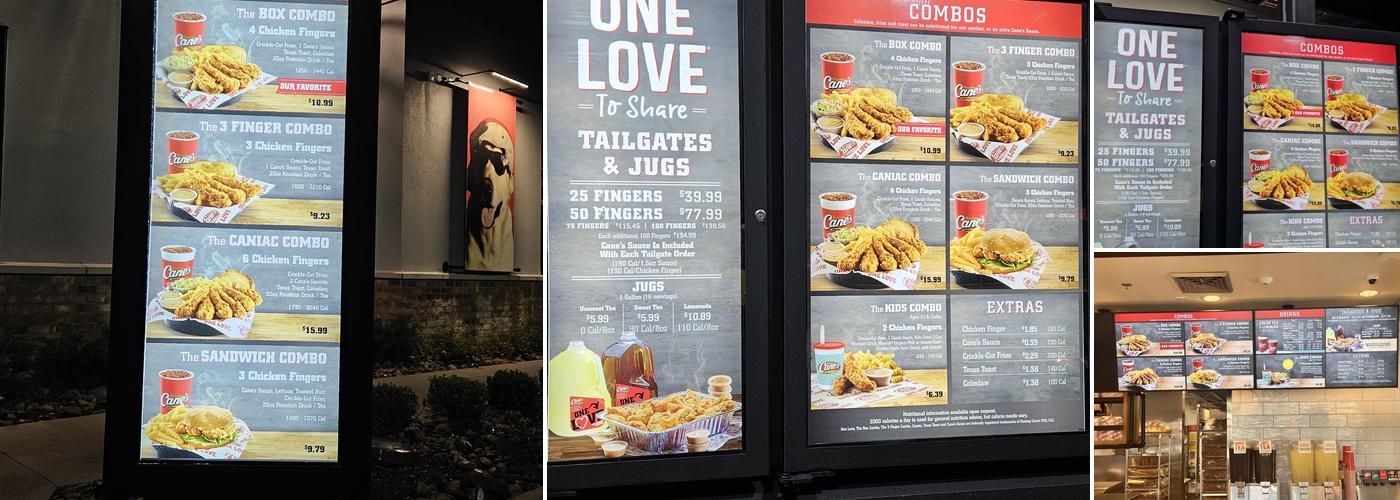 Raising Cane's Chicken Fingers Menu