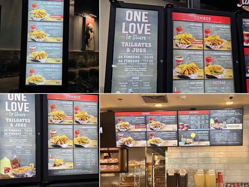 Raising Cane's Chicken Fingers Menu