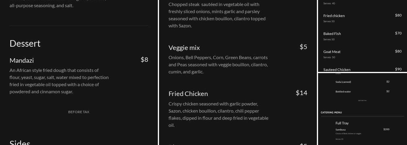 Batulo's Kitchen Menu