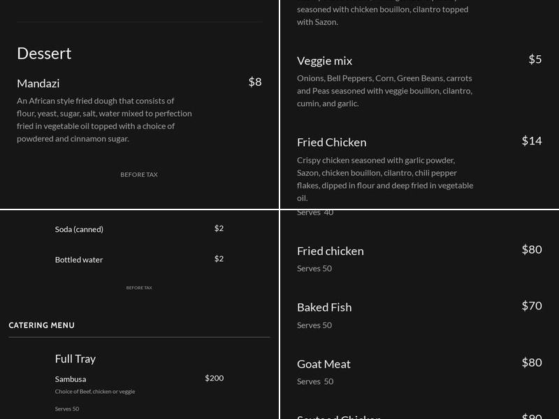 Batulo's Kitchen Menu