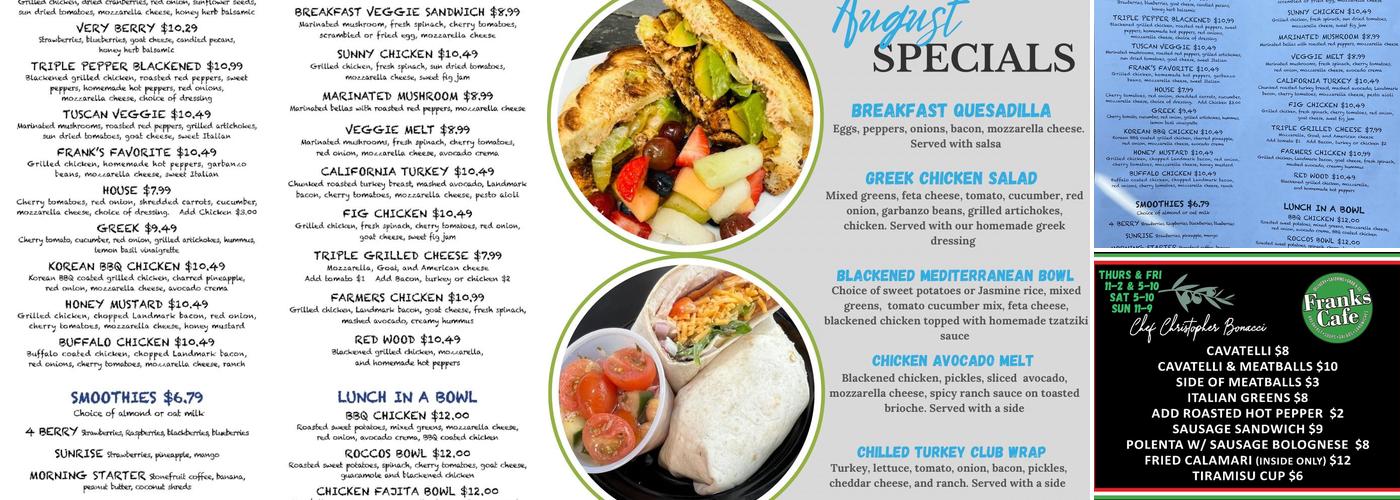 Franks Cafe - 224 Menu