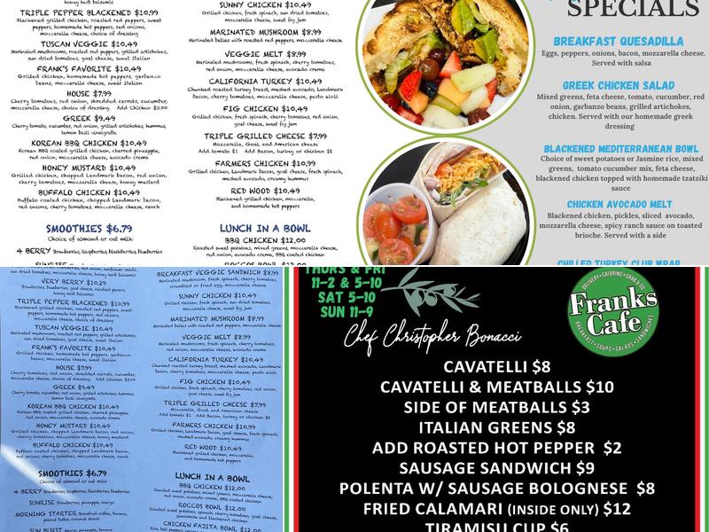 Franks Cafe - 224 Menu