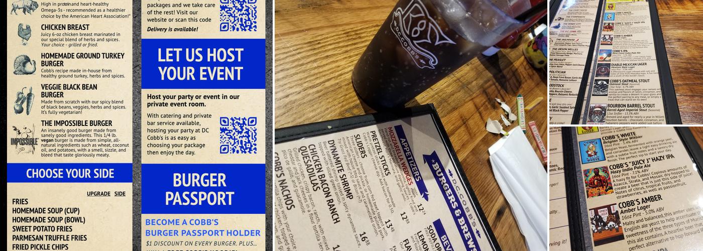 D.C. Cobb's Huntley Menu