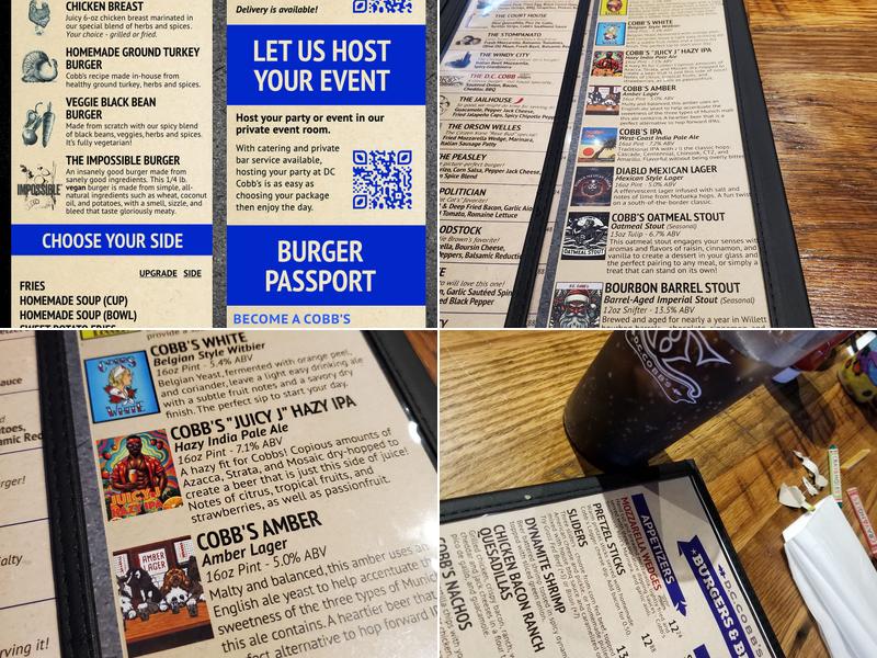 D.C. Cobb's Huntley Menu