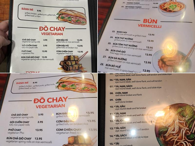 Phở 60 Cafe Menu