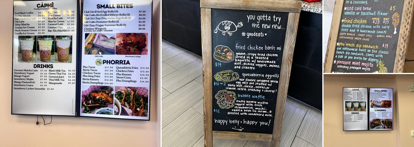 Baguette X Phorria Menu