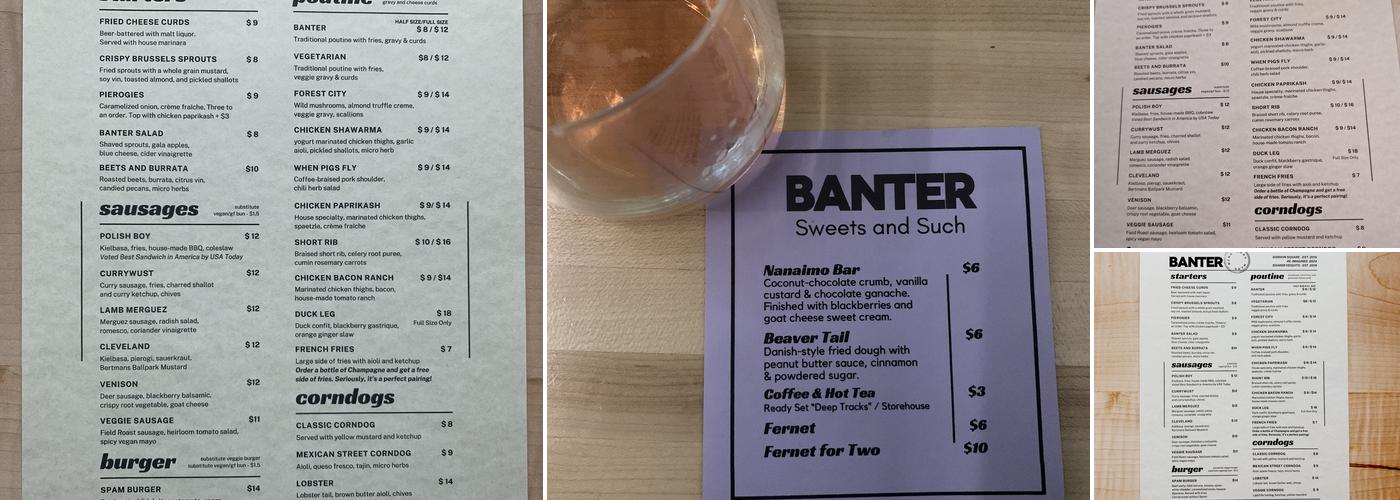 Banter Menu