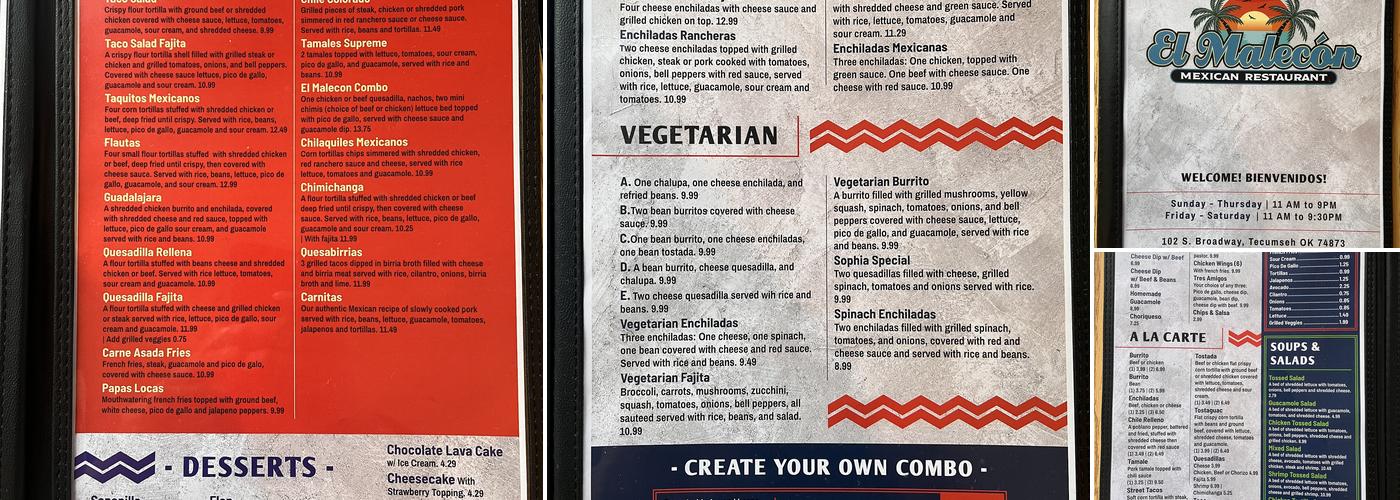 El Malecon Menu