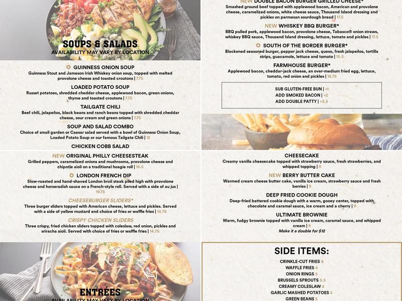 Champps Menu