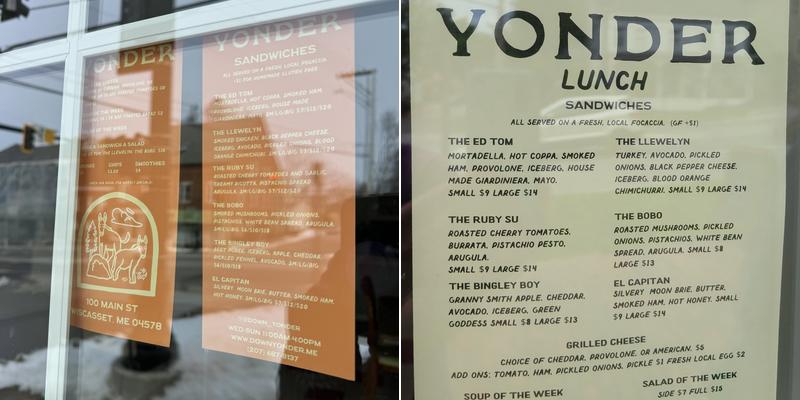 Yonder Menu