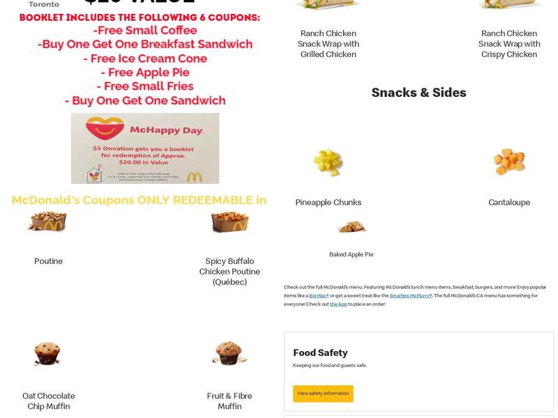 McDonald’s Menu