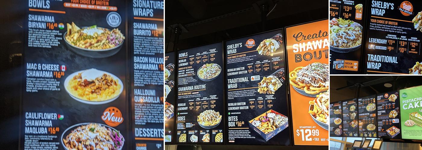 Shelby's Legendary Shawarma - Montpelier Menu