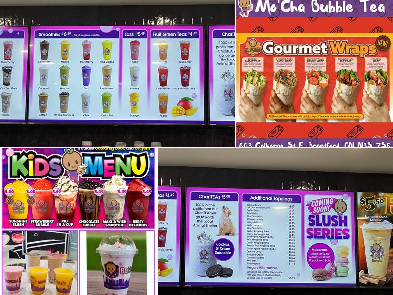 Mo'Cha Bubble Tea - Brantford Menu