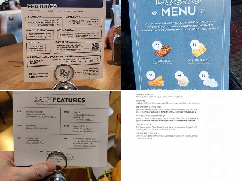 ROCKWELL Food + Taps Menu