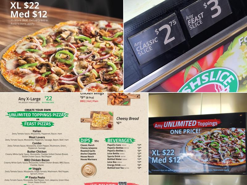 Freshslice Pizza Menu