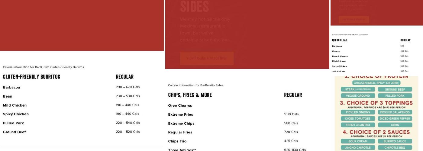 barBURRITO Menu