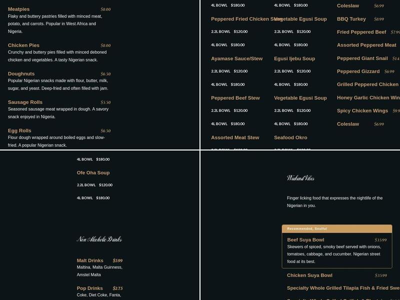 HallyCraft The Búkà Menu