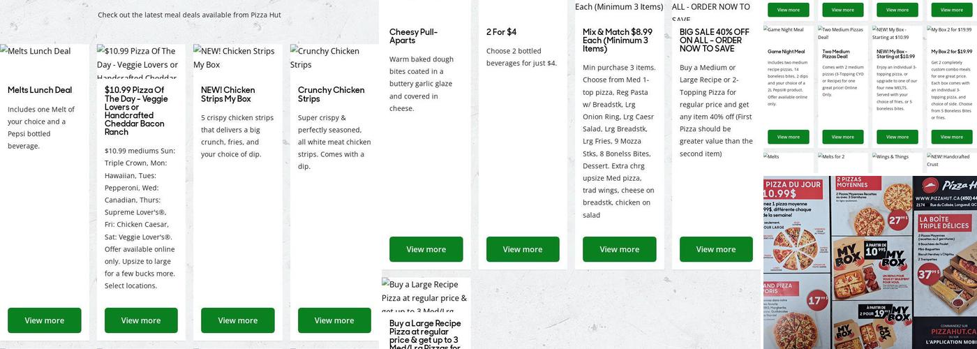 Pizza Hut Longueuil Menu