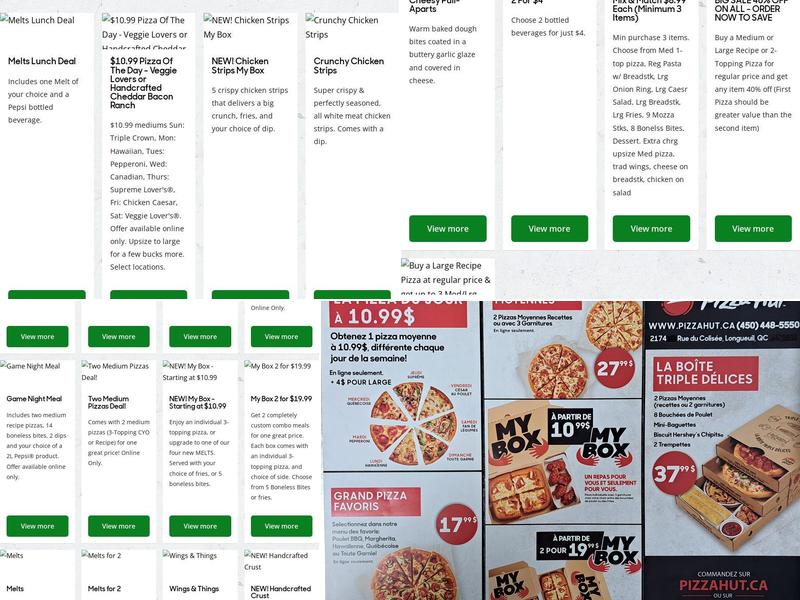 Pizza Hut Longueuil Menu