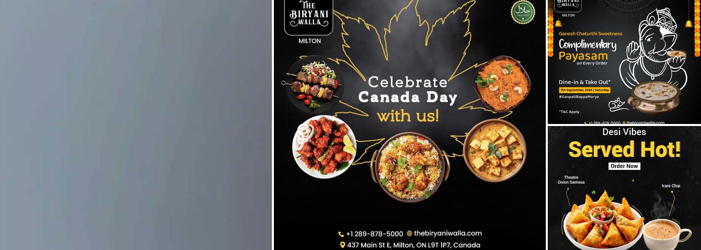 Biryaniwalla Milton Menu