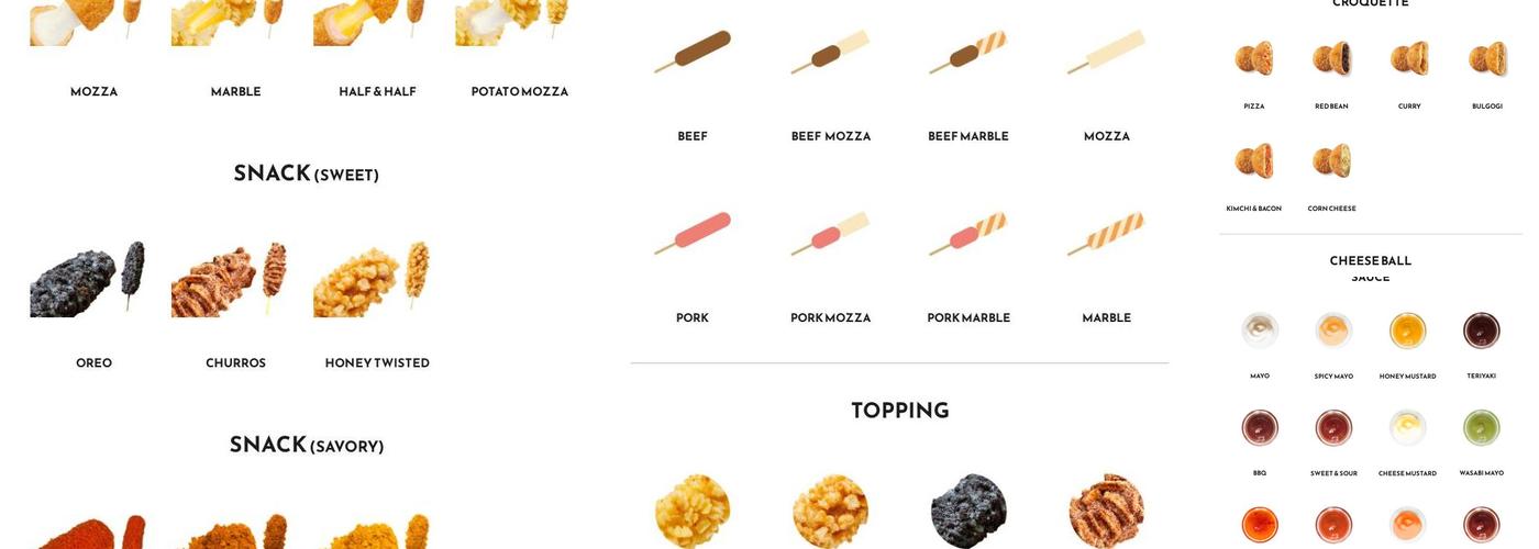 Arirang Hotdog Milton Menu