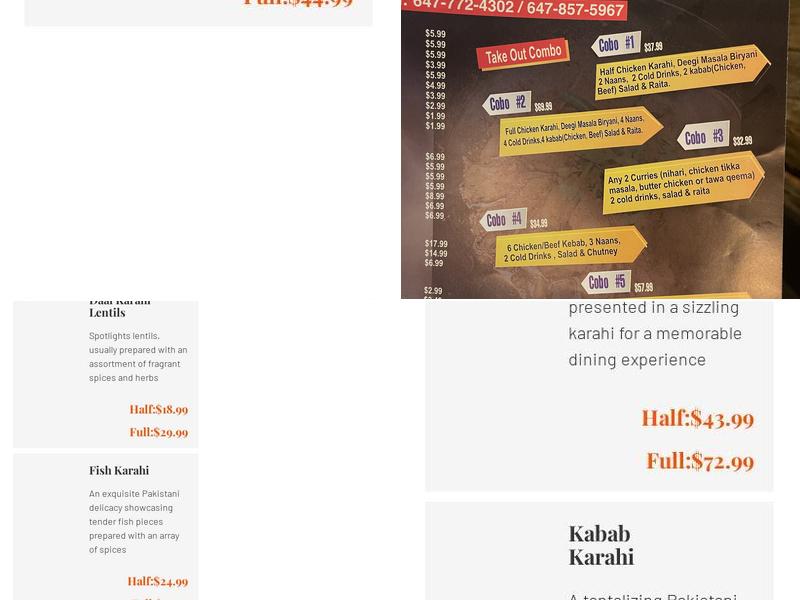 Charsi Karahi BBQ | Halal Restaurant Menu