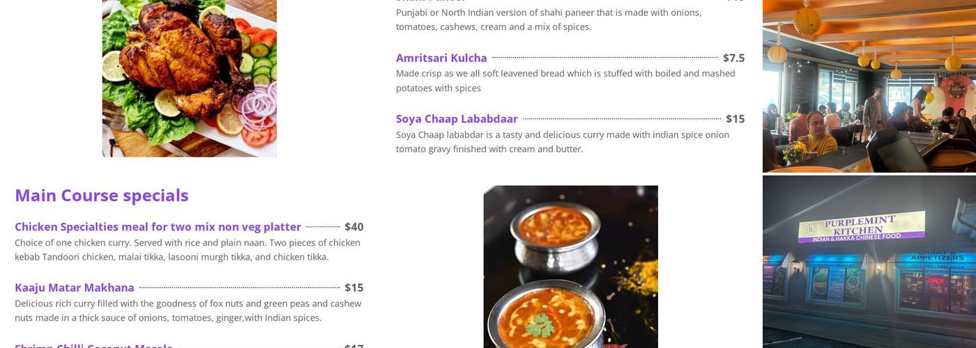 purplemint kitchen Menu