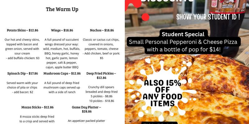 Fitzy’s Sports Bar Menu