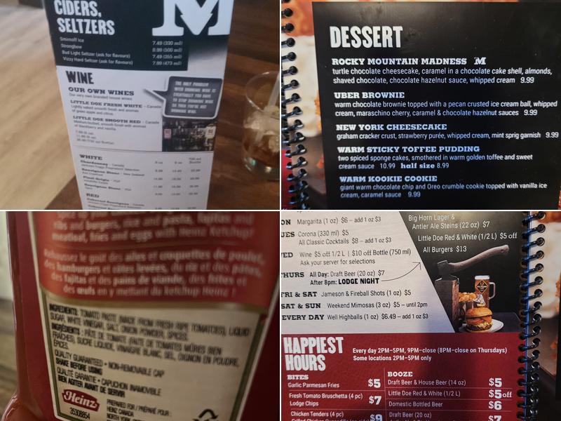 MR MIKES Steakhouse Casual Menu