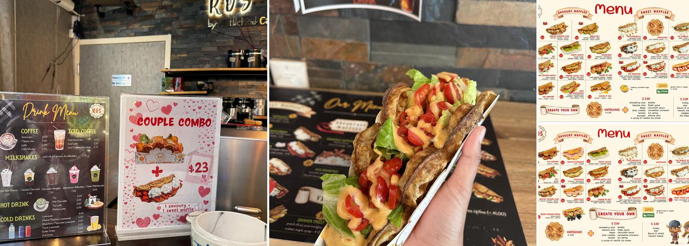 KOS Waffles by Waffleland Café Menu