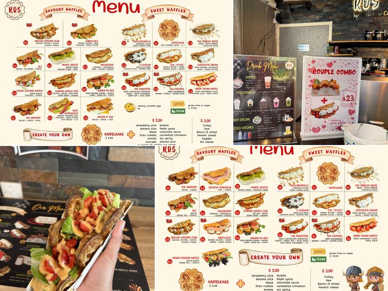 KOS Waffles by Waffleland Café Menu