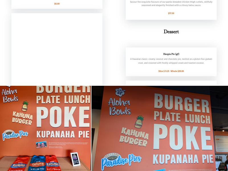 Kahuna Menu