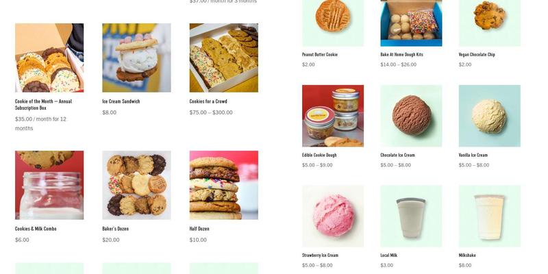 Captain Cookie & The Milkman Menu