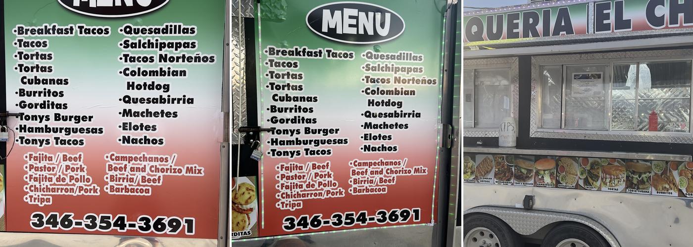 Taqueria El Chalan Menu