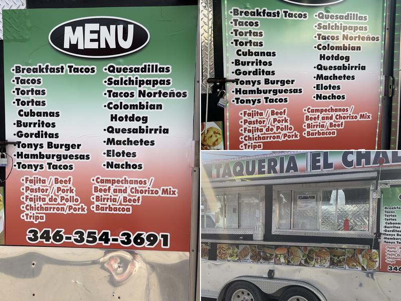 Taqueria El Chalan Menu