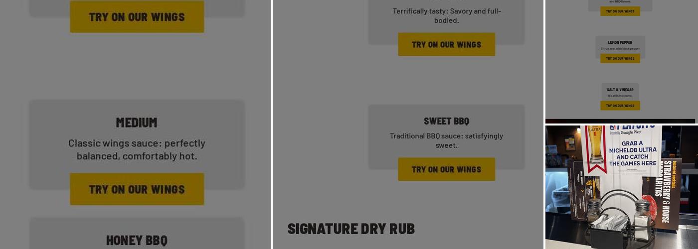 Buffalo Wild Wings Menu
