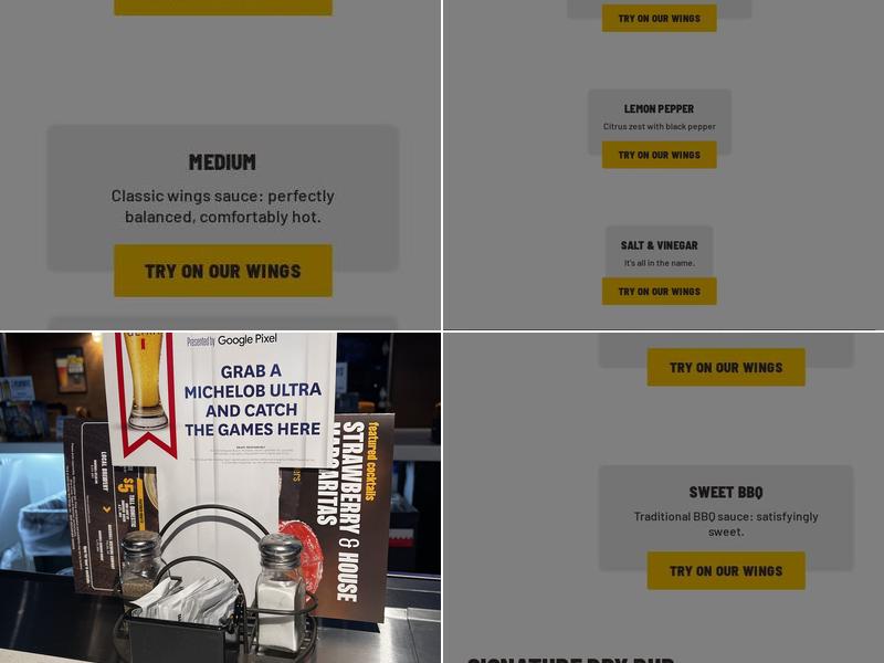 Buffalo Wild Wings Menu